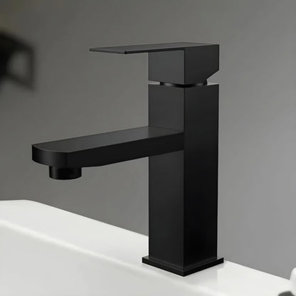 NXUS Bathroom Faucet - Single Hole Modern Bathroom Faucet Black, Lead-Free Stainless Steel Construction, Ceramic Cartridge, Single Handle Bathroom Sink Faucet (Grey)