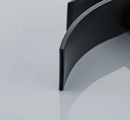 NXUS Waterfall Single Handle Bathroom Vessel Sink Faucet (Black, Short Black)