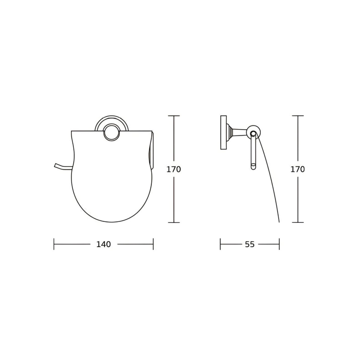 NXUS Toilet Paper Holder, Toilet Paper Box, Toilet Paper Holder, Roll Paper Holder, and Sheet Paper Holder (Chrome)