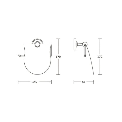 NXUS Toilet Paper Holder, Toilet Paper Box, Toilet Paper Holder, Roll Paper Holder, and Sheet Paper Holder (Chrome)