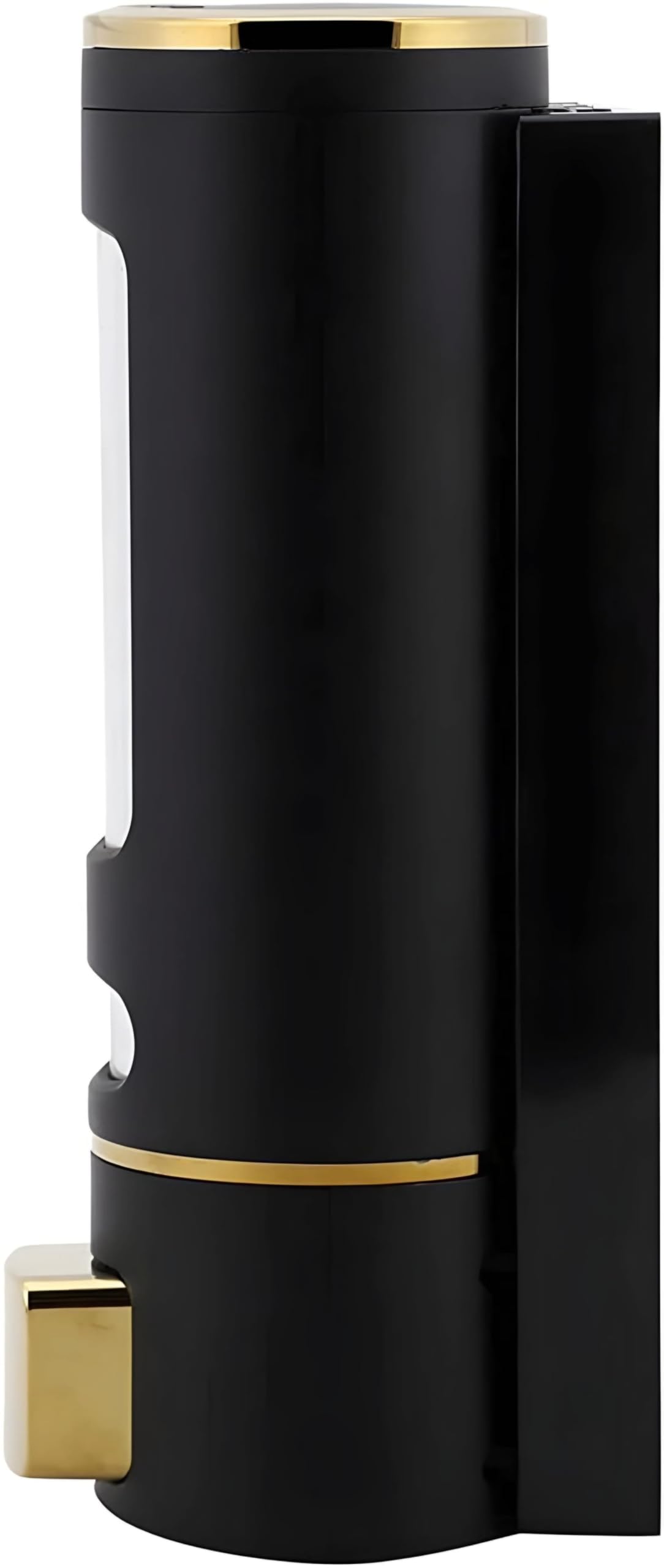 NXUS ABS Plastic Soap Dispenser, 400 ml, Black and Gold