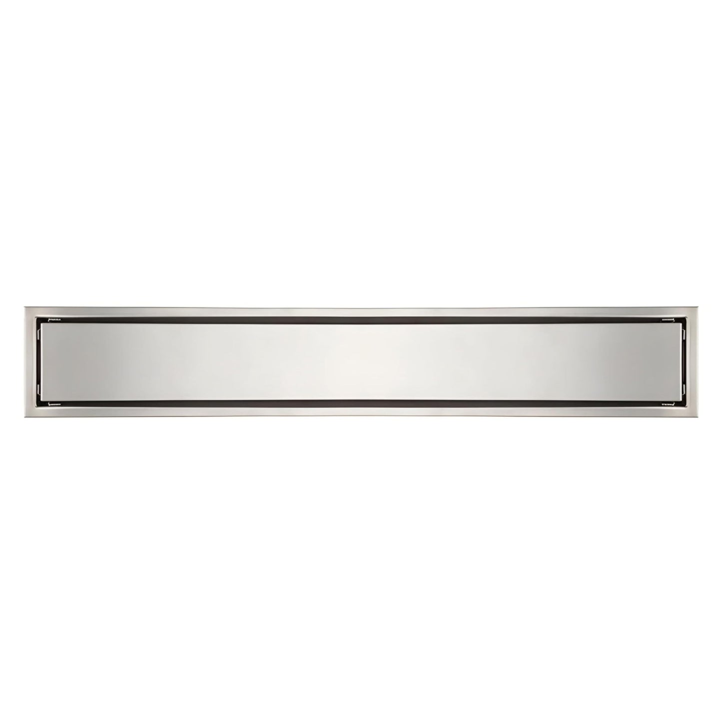 NXUS Stainless Steel Shower Drain Tile Insert, Removable, Square, Invisible Floor Drain for Kitchen, Bathroom, Garden (Silver, 600 x 80 Silver)