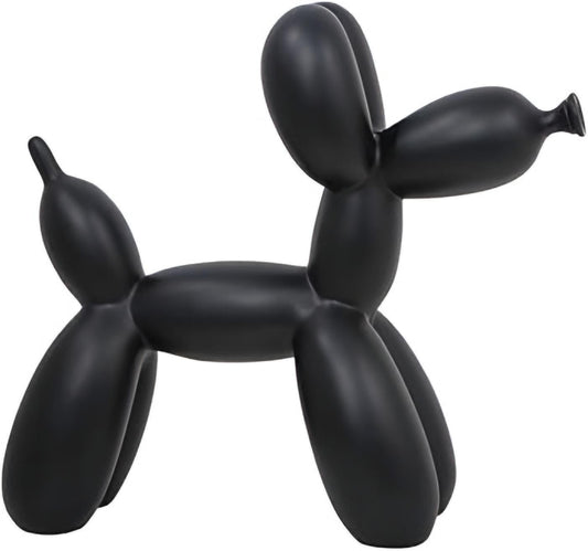 NXUS Balloon Dog Statue Decoration, Funny Balloon Animal Decoration, Innovative Adorable Dog Statues for Home Decor, and Nick Nacks for Shelves (Black)