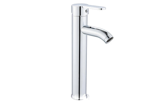 NXUS Stainless Steel Sink Faucet, Leak Proof, Hot Cold, Single Lever (Chrome, Tall)