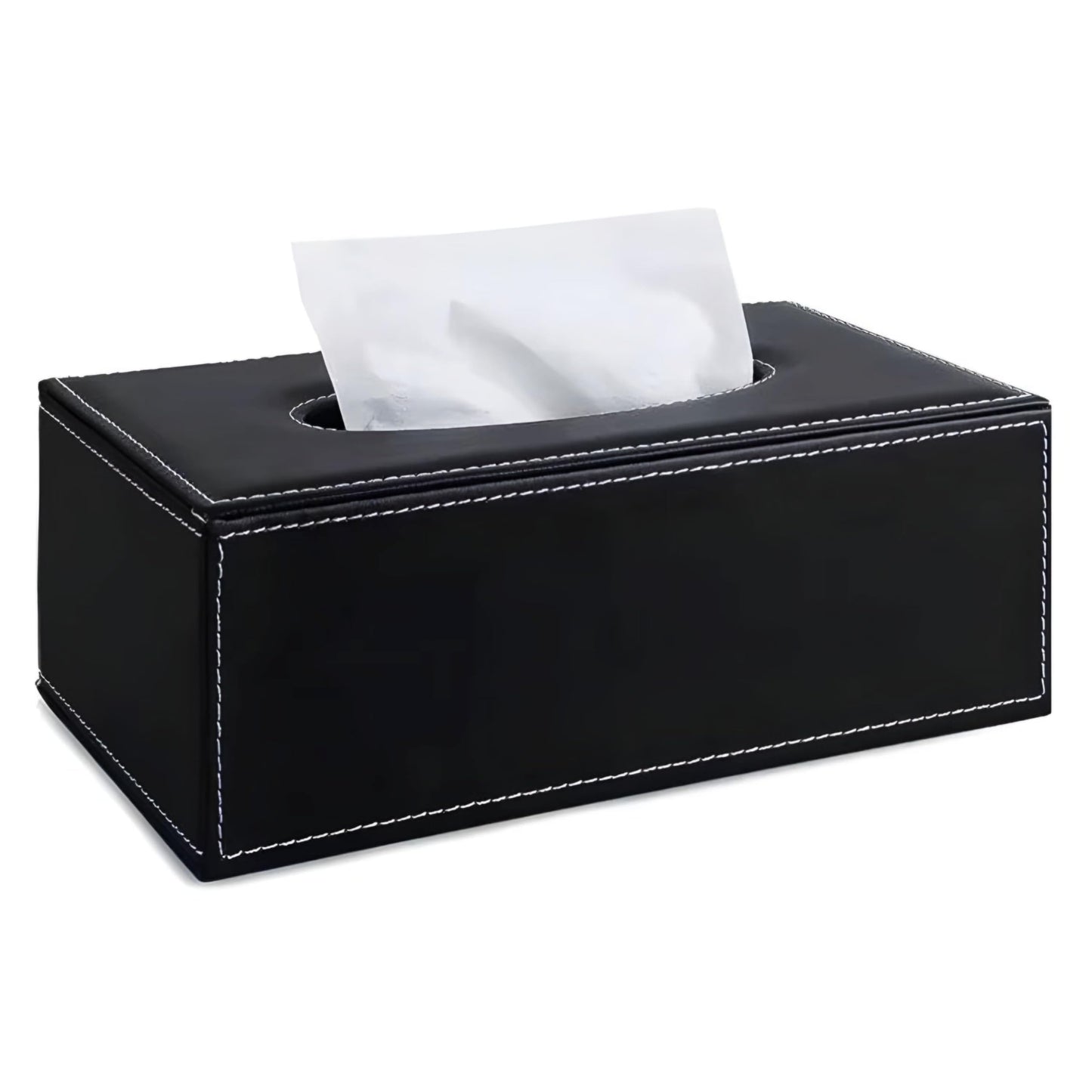 PU Leather Tissue Box Holder for Car, Home, Office Decoration