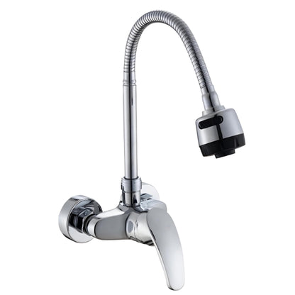 NXUS Kitchen Sink Faucet, Wall Mounted, Single Handle, Chrome Finish, Hot and Cold Water Mixer