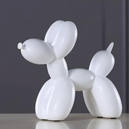 NXUS Balloon Dog Statue Decoration, Funny Balloon Animal Decoration, Innovative Adorable Dog Statues for Home Decor, and Nick Nacks for Shelves (White)