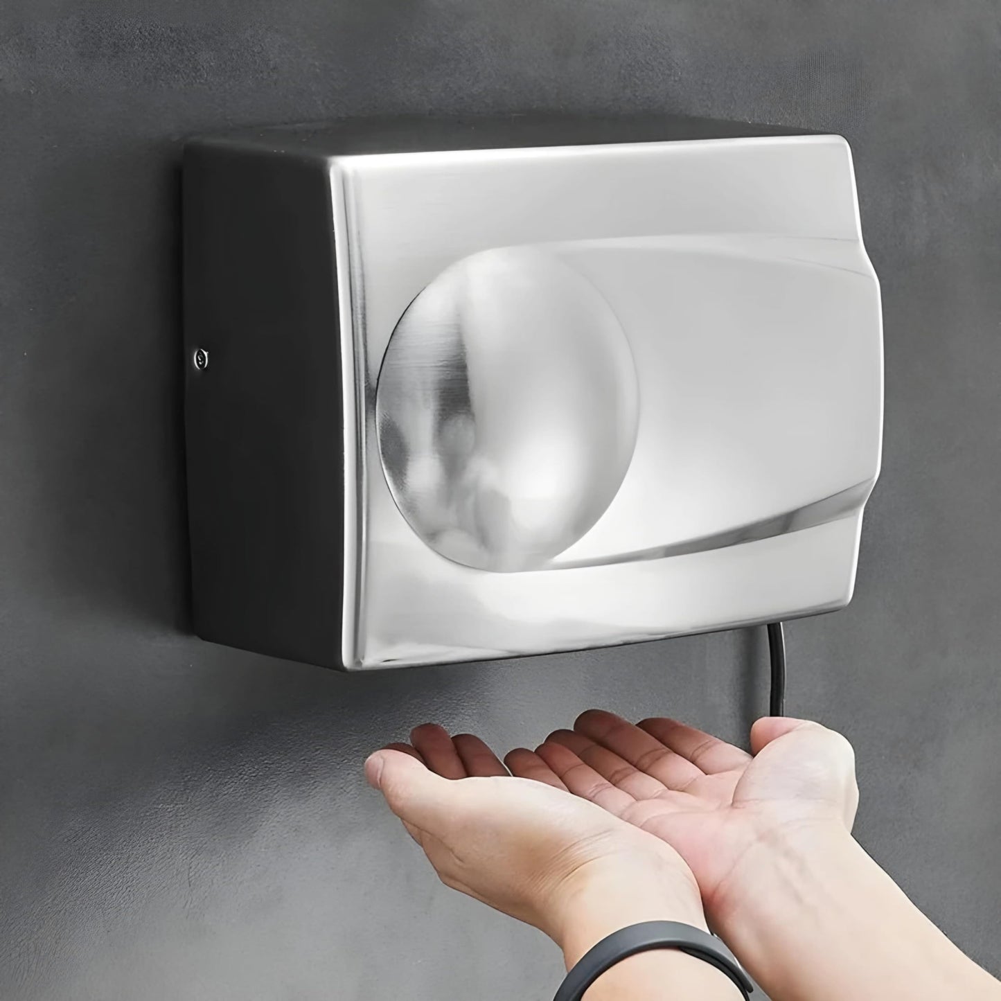 Heavy-Duty Stainless Steel Automatic Induction Hand Dryer, Wall-Mounted, 220V