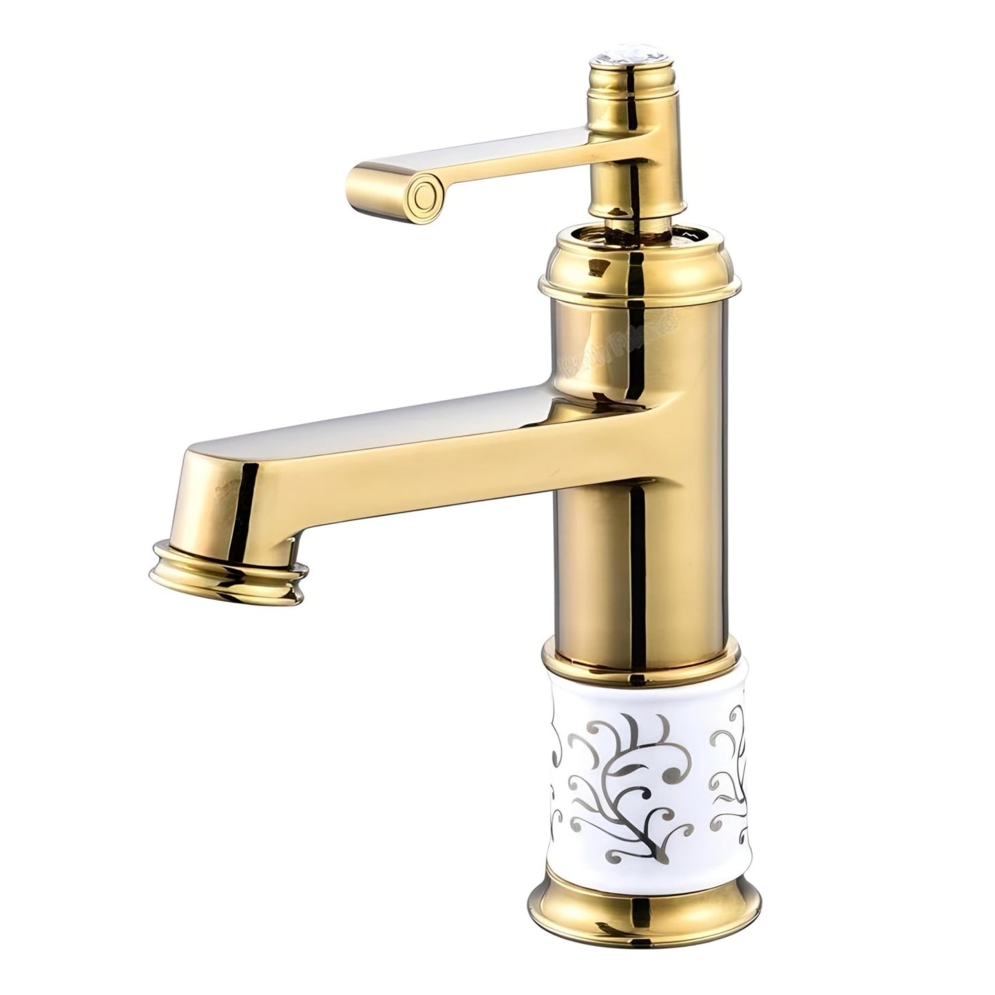 NXUS Luxury Golden Brass Bathroom Sink Basin Vessel Tap Mixer Faucet, Deck Mount, Single Handle