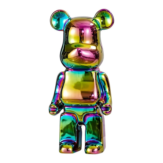 NXUS living room, bedroom, and house décor Bear sculpture, bear ornament, living room, and piggy bank (Rainbow, 35)