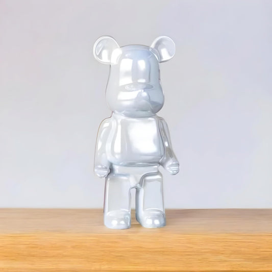 NXUS living room, bedroom, and house décor Bear sculpture, bear ornament, living room, and piggy bank (white, 50 Cm)