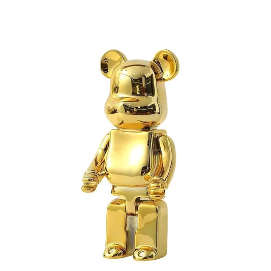 NXUS living room, bedroom, and house décor Bear sculpture, bear ornament, living room, and piggy bank (Gold, 50 Cm)