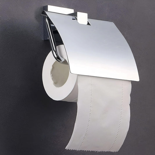 NXUS Paper Towel Holder, Toilet Paper Holder, Hotel Toilet Paper Box, Tissue Box, and Waterproof Toilet Paper Roll Holder for Bathrooms - Chrome