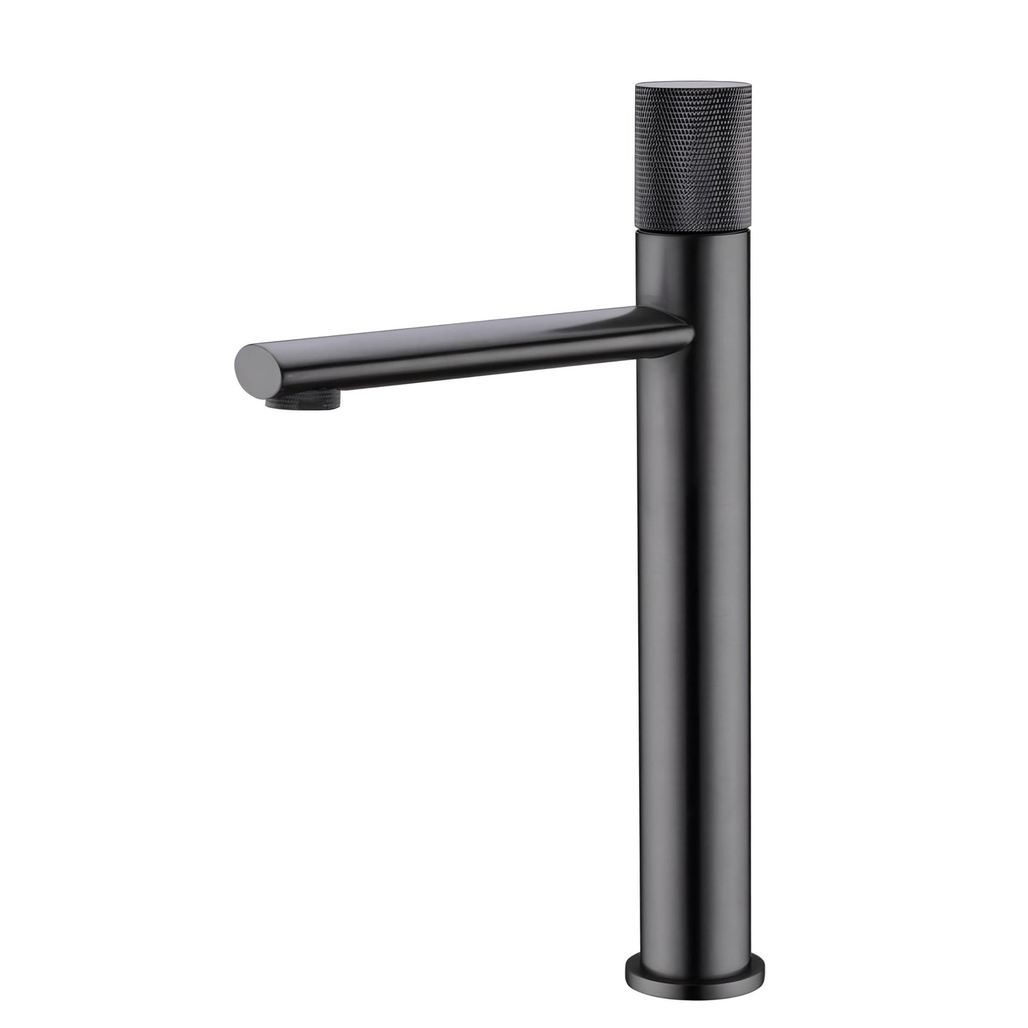 NXUS Solid Basin Faucet, Deck Mounted, Single Hole, One Handle, Bathroom Vanity Mixer Tap, Hot and Cold Water, Black (Chrome, Short Chrome)